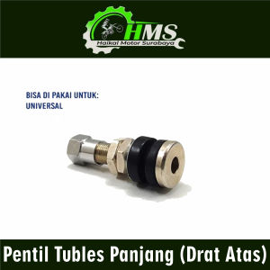 Pentil Tubles Panjang (Drat Atas) - Pen Penutup Cop Ban Tubeles Tubless Besi Panjang Universal