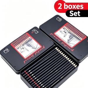 12 Pcs Professional Sketch pencils Drawing pencils setArt sketching pencils Artists Beginner(8B-2H)