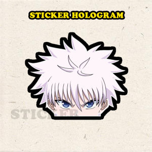 Stiker Hologram Killua x hunter ukuran 8 cm