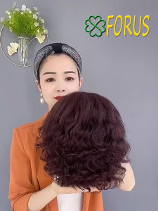 Tóc bộ trung niên 2024 ❤️FREESHIP❤️ tóc giả trung niên xoăn ngắn bộ tóc giả cả đầu trung niên nữ tóc giả nữ Sỉ 120k