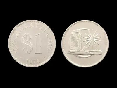 Coin Lama～1971 马来西亚 Malaysia $1 1 Ringgit (UNC New 全新) (1 Piece Price) (Original Coin) (Syiling Asli)