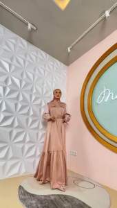 Liona Dress Satin Silk Import Mewah