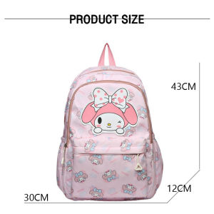 YILQQPER student bag New cute cartoon print backpack Large-capacity nylon schoolbag for middle and high school students casual travel backpack