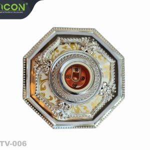 Fitting Lampu Plafon Dekoratif Elegan 30x30cm Warna Cinnamon/Persik