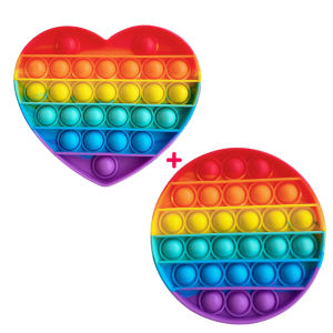 LYZRC 2Pcs Pop It Fidget Toy Buy 1 Take 1 sale set rainbow Unicorn Toys for Kids baby girl Early Educational Popit Figet