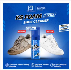 KS Foam Premium Neutral Dry Cleaning Shoes Solution Sneaker Cleaner Shoe Care Wash KSORIGINAL