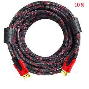 HDMI CABLE 1.5M 3M 5M 10M High Speed Gold Plated HDMI Cable for LCD DVD HDTV (Black/Red) HDMI TO HDMI CABLE For Laptop to TV