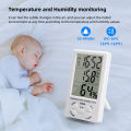 Digital Temperature Humidity Meter Home Indoor Outdoor Electronic Thermo meter Hygrometer With Alarm Clock. 