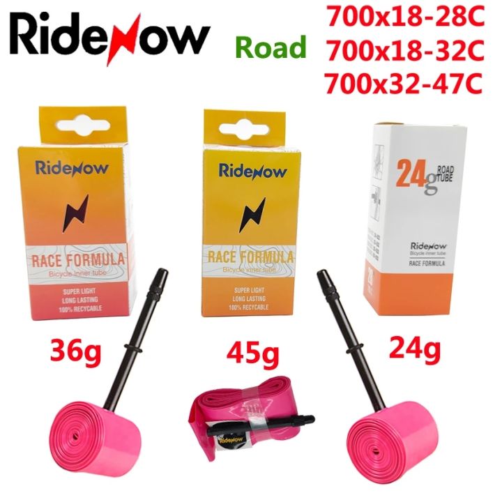 RideNow Inner Tube 700c Road Bicycle 700x18C 32 47C Tire 36 24 45g