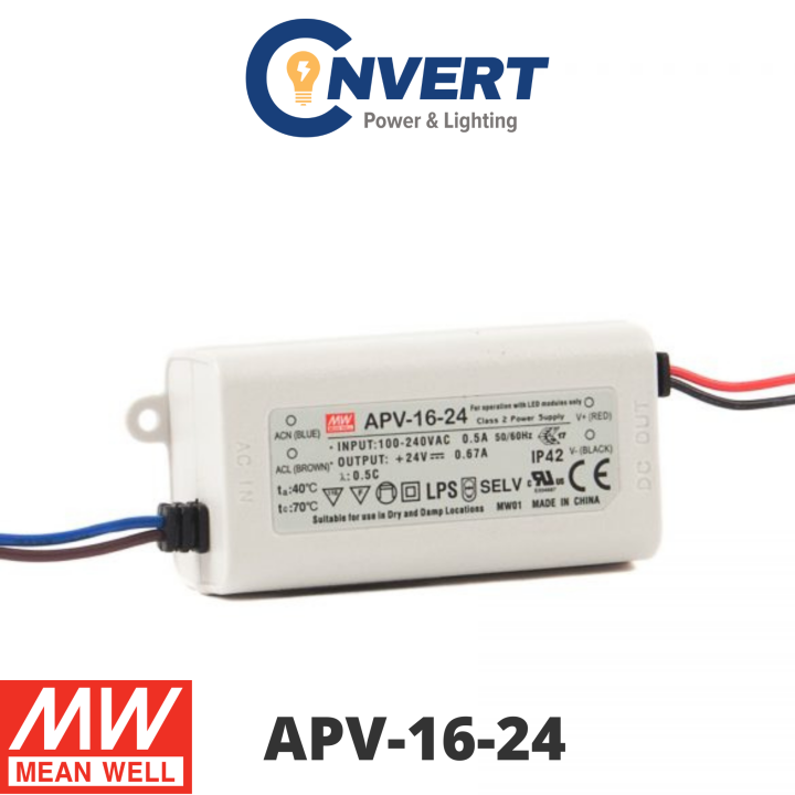 Mean Well Apv Power Supply Apv Apv W V Ma A Constant Voltage Led