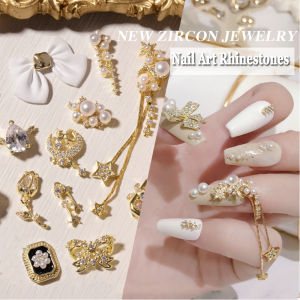 BAIXL Shiny Zircon Wing Charms Butterfly Bow Knot Nail Art Decorations Manicure Tools 3D Nail Rhinestones Nail Jewelry