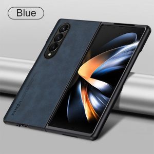 Faux Sheepskin Leather Case For Samsung Galaxy Z Fold 3 Fold 5 Fold 6 Fold 4 5G Shockproof Bumper Coque