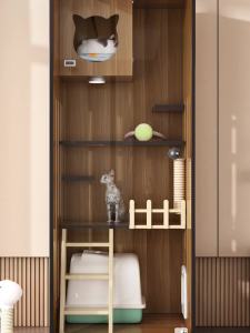 Cat Cage Large Size Cat Cage Large Size Cat Villa House Large Cat Villa House Cat Cage Cat Litter Can Hold Electric Litter Multi-Layer