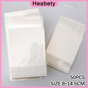 Heabety 50PCS White Hairpin Card Trinket Bow Display Cards Cardboard Packing Paper