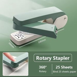 360 Stapler Rotation Heavy Duty Stapler Compatible Effortless Swivel Stapler Portable Multifunction 24/6 Staples