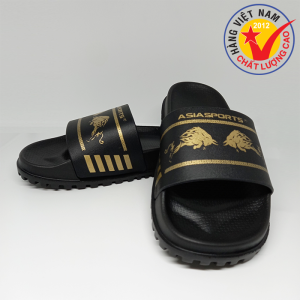 [HCM]dép siêu nhẹ siêu bền màu đen in hình nhũ vàng giao ngẫu nhiên hàng việt nam chất lượng cao