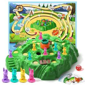 Tortoise VS Bunny Challenge Board Game For Kids Bunny Trap Games 1-4 Players Fun Family Game Casual Games