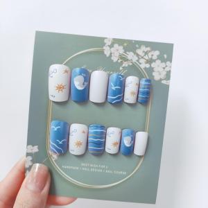 Set 24 móng tay giả thang móng sơn lì DY1-40 kèm miếng dáng silicon