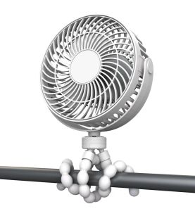 [SG Stock] 6.7inch Large 3200mAh Stroller Fan Rechargeable Clip On Fan 3 Speeds Mute Brisk wind Portable USB Octopus