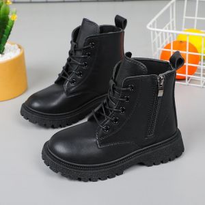Giày bốt bé gái khóa kéo phong cách Hàn Quốc Giày cao cổ học sinh đi học Bốt cho bé gái Mẫu mới BC135