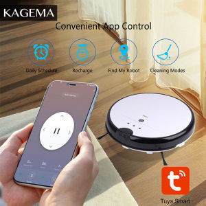 KAGEMA Navigation Version Smart Cordless Robot Vacuum Cleaner With Mop Sweep And Vacuum 3 In 1 Wet And Dry Automatic Charging 2500PA Suction Whit Water Tank