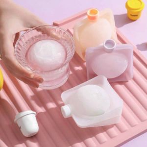 HUNIU 6CM Silicone Ice Ball Mold Easy To Demold Non-stick Ice Cube Tray Household Soft Ice Sphere Maker Refrigerator