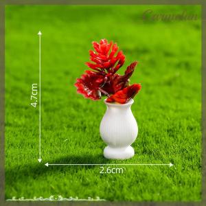 [Carmelun] 1:12 Dollhouse Miniature Flowerpot Potted Plants Bonsai Model Garden Decor Toy Micro Landscape Doll House Accessories