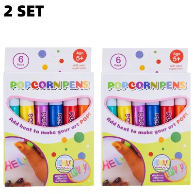 3D Magic Puffy Pens Popcorn Color Markers Pens Puffy Paint Bubble Pen Drawing pen Art Safe Pen drawing pen for children Greeting Birthday Cards Kids Pens Kids Gifts School Stationery bubble watercolor birthday Xmas creative gifts