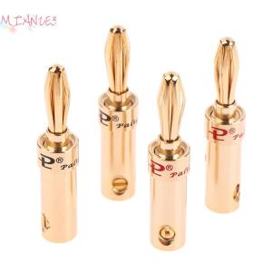 【E-WOITD】 2Pcs -plated Copper Cross Banana Speaker Plug Connector Adapter Audio Banana Connectors for Speaker Wire Amplifiers