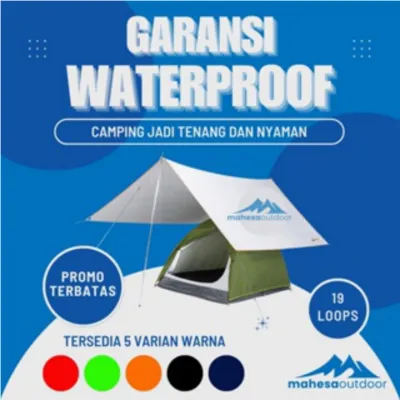 [PROMO] Flysheet Mahesa Outdoor Bahan Tebal Kuat Anti Air Tarptent Atap Tenda Terpal Camping Alas Tenda Bushcraft Survival Tenda Darurat Bivak