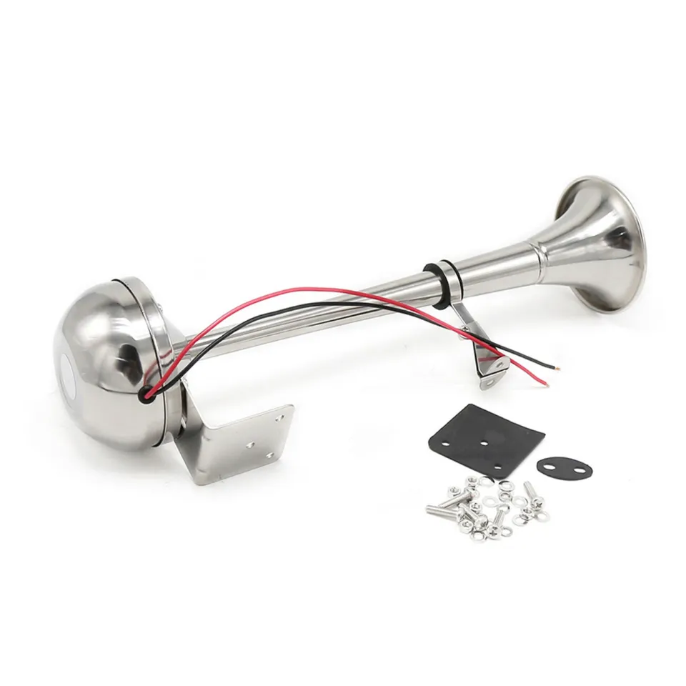 BANHAO Marine Boat Safty Horns 12V 180dB Double Trumpet Truck Horn Stainless Steel Horn Low And