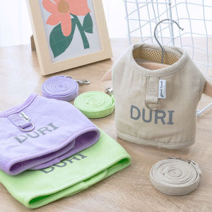 DY Loving INS Style Dog Harness Cotton Linen Traction Rope Outdoor Cat Walking Harness Korean Breathable Mesh Harness