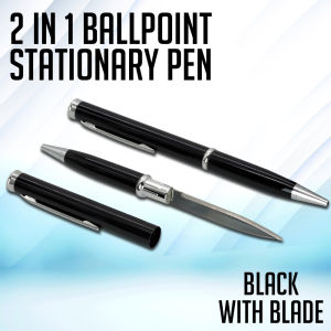 Quali-Products - 2-in-1 Ballpoint Pen with Knife Multifunctional Stationery Tool