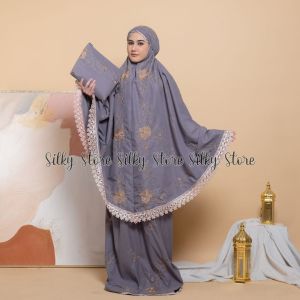 Mukena Dewasa Katun Premium Bordir Naura Cantik