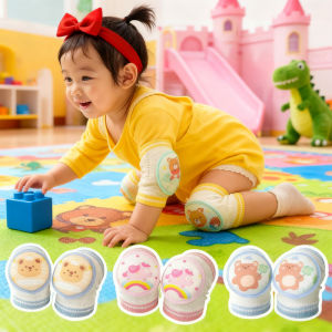Knee Pad for Baby Adjustable Anti Slip Breathable Baby Knee Protector 0-4 Years Toddler Crawling