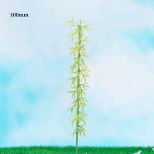 ZOOGGJZ 10pcs ตกแต่งสำนักงานโรงแรม พืชเทียม อุปกรณ์บ้านศิลปะ พืชสีเขียวปลอม ใบไผ่สีเขียว พืชสีเขียวจำลอง