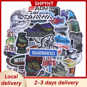 [COD] Ship within 24 hours Funny Phone Laptop Skateboard Car Fridge Glass Box Tank Bucket DIY Decoration 50 100pcs Fisherman Fish Outdoor Go Fishing Stickers