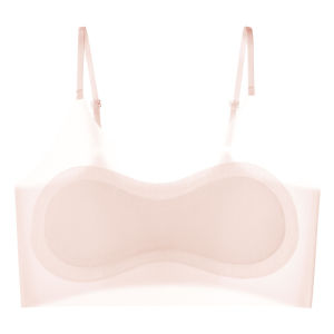 Maniyun 9-16Y Girls Training Bra Teenager Silk Material Fixed Cup Soft Seamless Vest Camisole