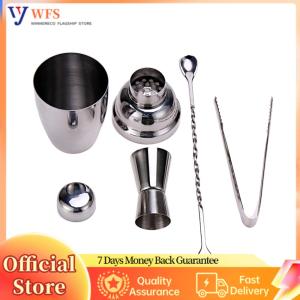【Flagship】4pcs Cocktail Shaker Barware Tools 250ml Stainless Steel Profissional Cocktail Shaker Set Lightweight with Jigger Bar Accessories