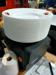 piring makan plastik SL motif  ayam jago