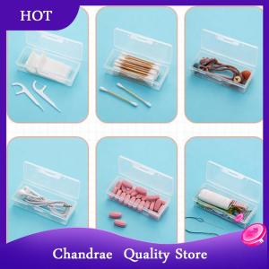 [Chandrae] กล่องยาแบบพกพาสำหรับเดินทางกล่องใส่สำลีกล่องใส่เครื่องประดับไหมขัดฟันกันฝุ่นกล่องเครื่องประดับ