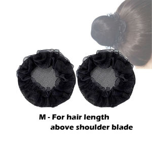 [SG | Durable in 3 Sizes] 2pc Pack Reusable Hair Bun Net for Nurse Dance Office Outfit women girls hair string net bag accessories headdress professional up-do nurses stewardess