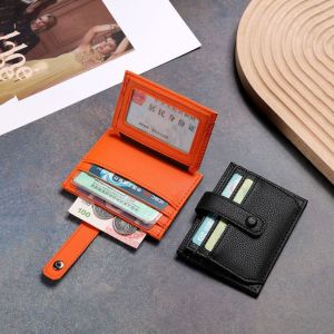 GYYT Ultra Thin Card Holder PU Leather Multi-card Slot Card Wallet Simple Multi Card Pockets Coin Purse Women