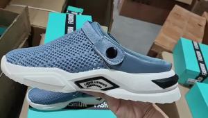 2023 Summer Flip-Flops plus Size Cross-Border Mens Half Slippers Mens Sandals Student Hole Closed Toe Sandals Beach Shoes ㏇L0529