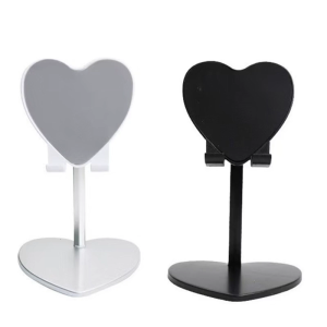 Shockproof Heart Shaped Desk Mount Phone Holder Foldable Metal Tablet Stand Portable Design For Watching Videos Working