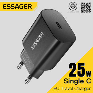 Essager อะแดปเตอร์ชาร์จเร็วแบบ USB Type C 25W สำหรับโทรศัพท์ IP ของ Samsung