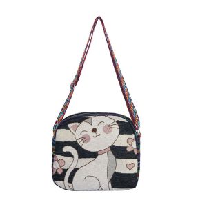 BAO132 Tas Crossbody & Shoulder Bags Wanita Baru Bordir Gaya Etnik yang Trendi