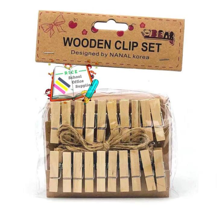 20PCS/12pcs Mini Wooden Clip For Scapbooking Or Diy Plain and Color