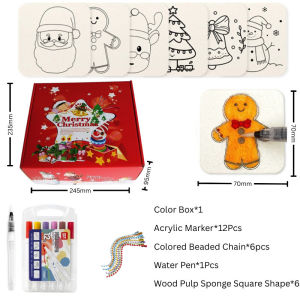 Lukisan 3D Tekstur Span Ajaib Puff Christmas Kanak Kanak Kraftangan Buku Mewarna Penyerap Air Christmas 3D Sponge Texture Magic Puff Painting DIY Kids Handcraft Preschool Color Water Absorption Stress Relief Art Toy 圣诞节3D肌理发泡画海绵儿童手工DIY魔法膨胀画纸木浆棉吸水解压 M006