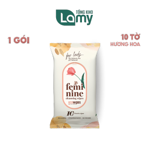 Khăn giấy ướt vệ sinh phụ khoa dành cho nữ hương dịu nhẹ cân bằng độ PH mang lại cảm giác dễ chịu cho cô bé